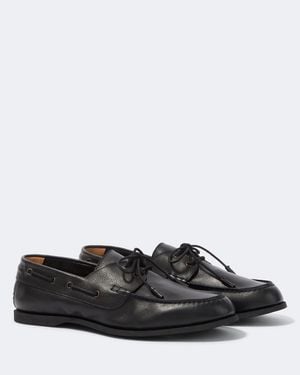 Frescobol Carioca Segelschuhe Marina Aus Leder - Schwarz