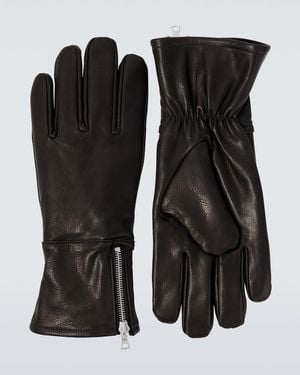 Ssstein Leather Gloves in Black for Men | Lyst