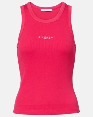 Givenchy Top Aus Rippstrick - Pink