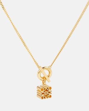 Loewe Halskette Anagram Aus Sterlingsilber, 24Kt Vergoldet - Mettallic