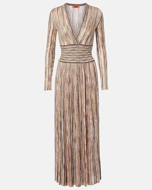 Missoni Sequined Striped Maxi Dress - Natural