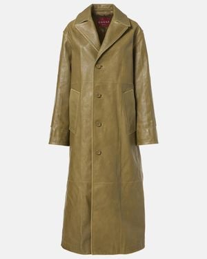 Gucci Leather Coat - Green