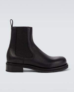 The Row Leather Chelsea Boots - Black