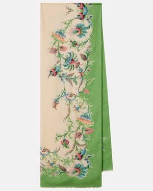 Etro Floral Jacquard Scarf 70 X 200 Cm - Green