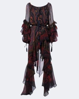 Etro Abito Midi - Multicolore