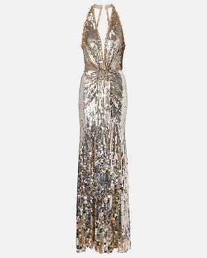 Jenny Packham Mars Embellished Gathered Gown - White