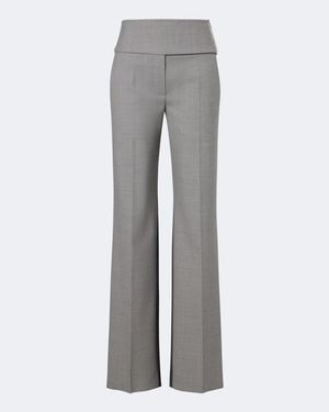 Sportmax Gerade Hose Aus Schurwolle - Grau