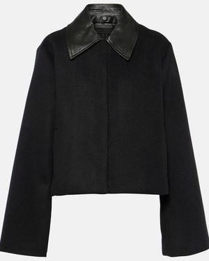 Proenza Schouler Cropped Wool-Blend Jacket - Black
