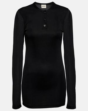 KHAITE Byron Jersey Top - Black