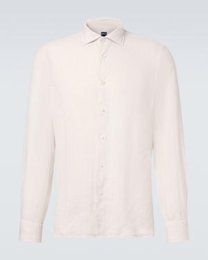 Fedeli Nick Linen Shirt - White
