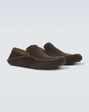 Loewe Loafers Rambla Aus Veloursleder - Braun