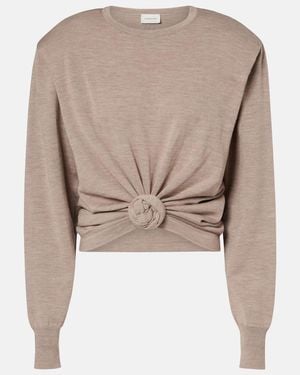 Magda Butrym Jersey De Lana - Neutro