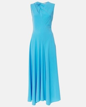 ROKSANDA Alma Crepe Midi Dress - Blue
