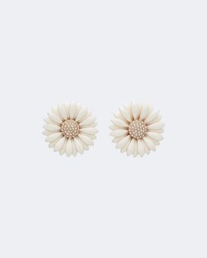 Carolina Herrera Floral Embellished Earrings - White