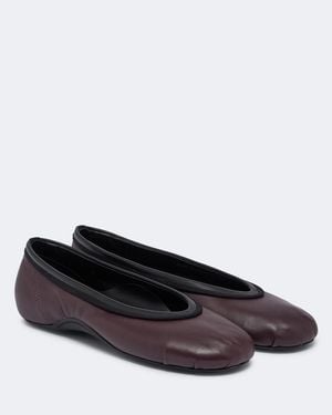Dries Van Noten Leather Ballet Flats - Red