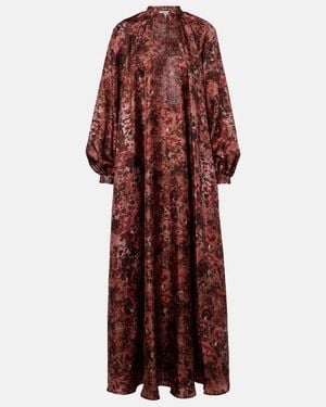 Max Mara Verziertes Maxikleid Alpe Aus Seide - Rot