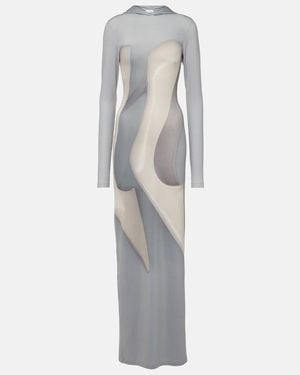 Acne Studios Printed Jersey Maxi Dress - Grey