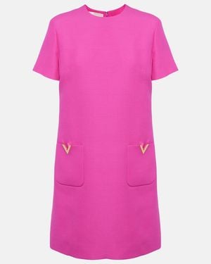 Valentino Vgold Crepe Couture Minidress - Pink
