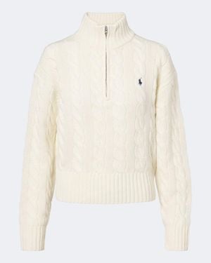 Polo Ralph Lauren Pullover Aus Wolle Und Kaschmir - Weiß