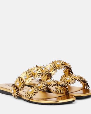 Loewe Sandalen Petal Flower Aus Metallic-Leder - Mettallic