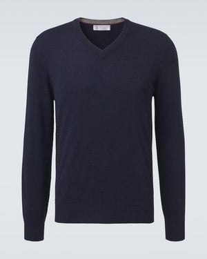 Brunello Cucinelli Pullover Aus Kaschmir - Blau