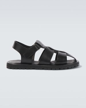 Studio Nicholson Sandom Leather Sandals - Black