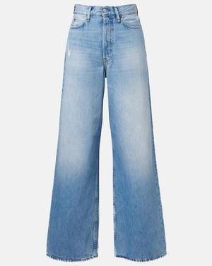 Acne Studios Jeans Anchos 1981 De Tiro Medio - Azul