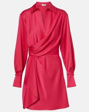 Jonathan Simkhai Talit Draped Satin Wrap Dress - Red