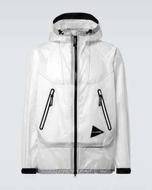 and wander Panelled Pu Raincoat - White