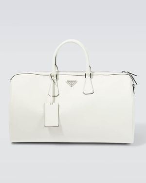 Prada Bolso De Viaje De Piel Saffiano - Blanco