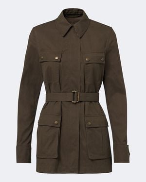 Burberry Belted Cotton-Blend Jacket - Green