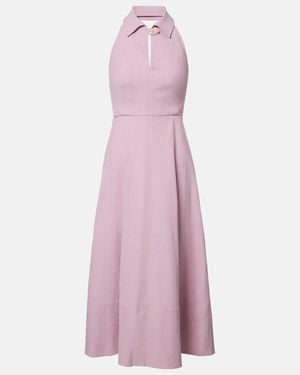 Veronica Beard Mackey Cotton-Blend Midi Dress - Pink