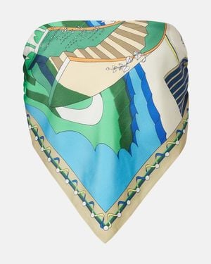 Tory Burch Printed Silk Top - Blue