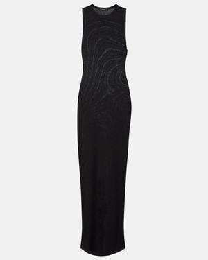 Wardrobe NYC Racer Cotton-Blend Maxi Dress - Black