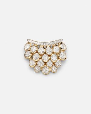 Rainbow K Einzelner Ohrring Blossom Aus 14Kt Gelbgold Mit Diamanten - Weiß
