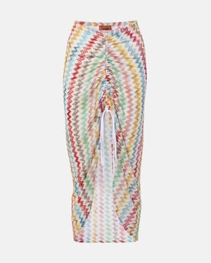 Missoni Falda Midi Asimetrica En Zigzag - Multicolor