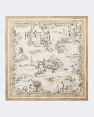 ALÉMAIS Foulard Scout En Soie A Imprime - Métallisé