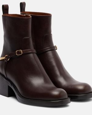 Chloé Dakota 60 Leather Ankle Boots - Brown