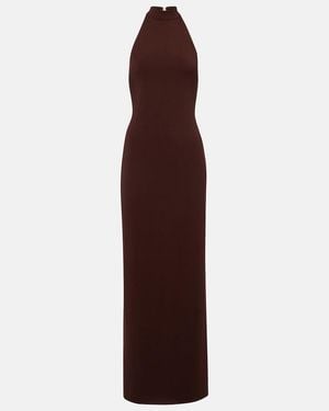 Bananhot Carrie Halterneck Jersey Maxi Dress - Purple