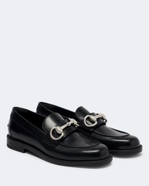 Gucci Mocasines Boulevard De Piel Con Horsebit - Negro
