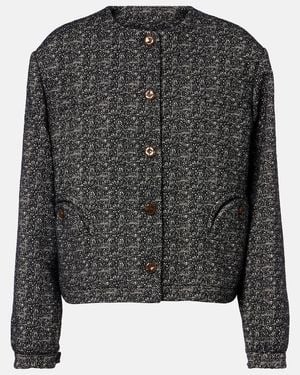 Blazé Milano Antalya Melange Cotton-Blend Jacket - Black
