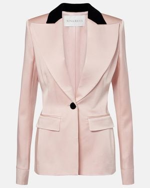 Nina Ricci Twill Blazer - Pink