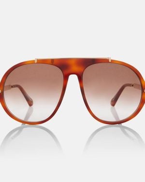Chloé Aly Aviator Sunglasses - Brown