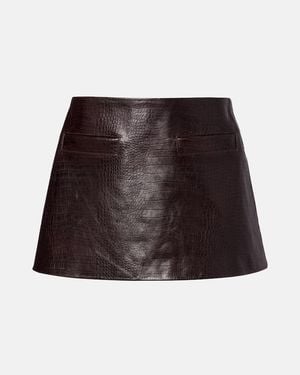 Frankie Shop Minirock Rory Aus Leder - Braun