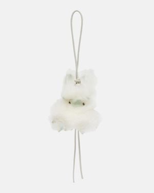 Loewe Taschenanhaenger Bunny Aus Shearling - Weiß