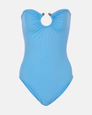 Bottega Veneta Badeanzug Knot - Blau