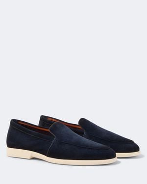 Santoni Suede Loafers - Blue