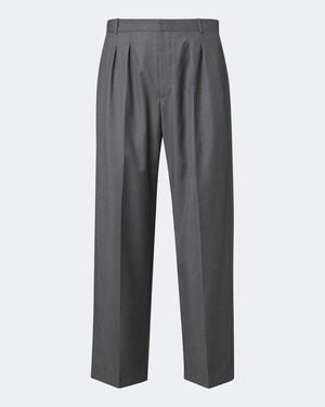 The Row Tavel Virgin Wool Mouline Suit Trousers - Grey
