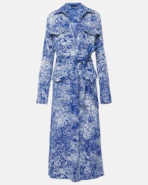 Proenza Schouler Vanessa Printed Shirt Dress - Blue