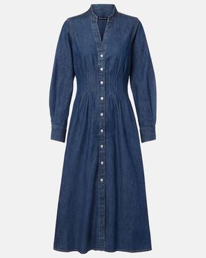 Veronica Beard Arcadia Denim Shirt Dress - Blue